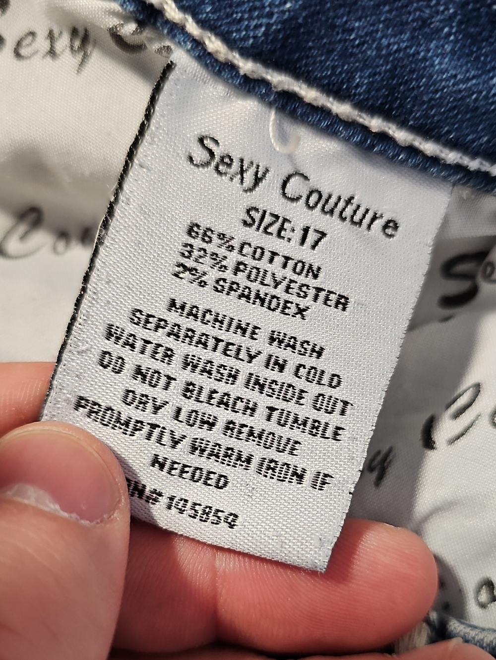 Sexy Couture Size 17 Cropped Women's Jeans - Picture 6 of 6